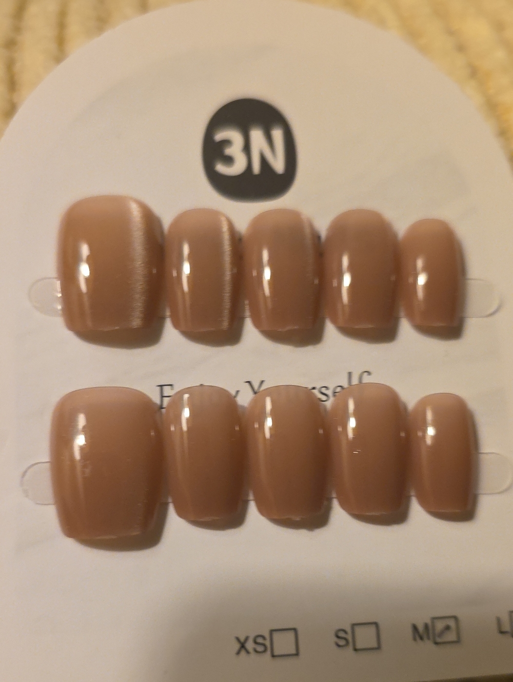 Brownish Press-On Nails Set - Medium